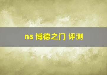 ns 博德之门 评测